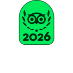 TC Badge + Travelers’ Choice Center Aligned White - LL